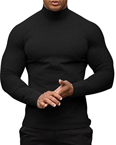 PRIVIMIX Herren Thermo Langarm Oberteile Unterwäsche Basisschicht Pullover Rollkragen Pullover Slim Fit Casual Baumwolle Schwarz M PRIVIMIX Herren Thermo Langarm Oberteile Unterwäsche Basisschicht Pullover Rollkragen Pullover Slim Fit Casual Baumwolle Schwarz M von PRIVIMIX