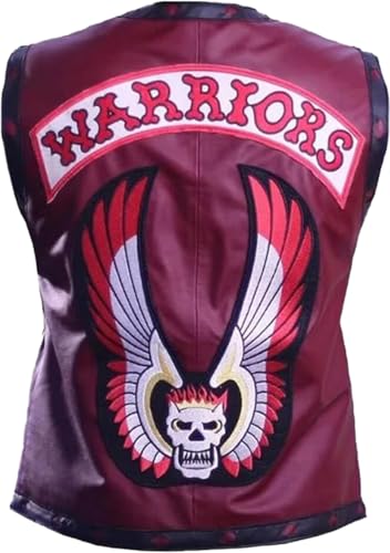 PROMENADE CHIC James Remar Worriors Bestickte Biker-Lederweste, Rot – Kunstleder, XL PROMENADE CHIC James Remar Worriors Bestickte Biker-Lederweste, Rot – Kunstleder, XL von PROMENADE CHIC