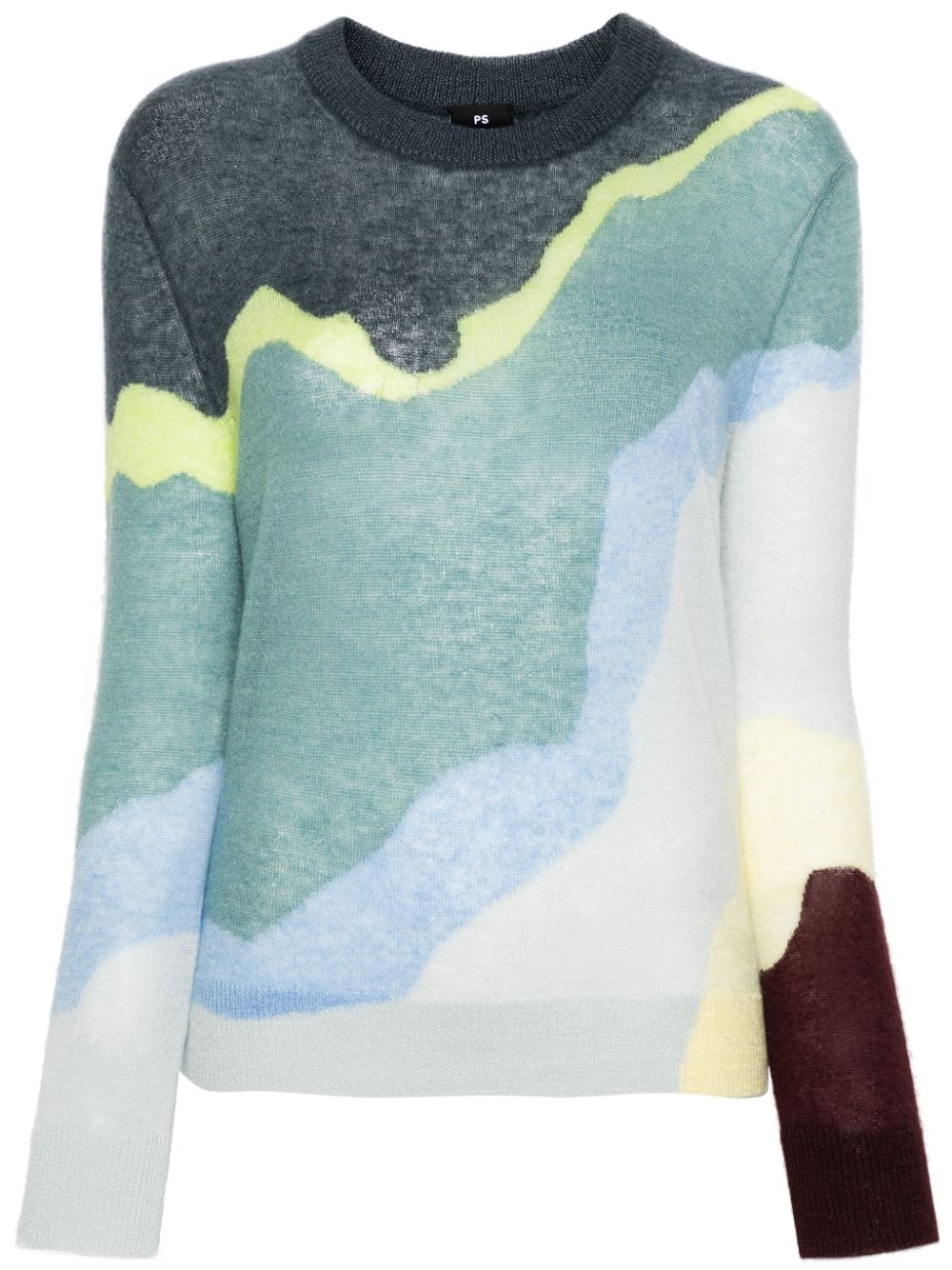 PS Paul Smith Swirl Pullover mit Intarsien-Motiv - Grün von PS Paul Smith