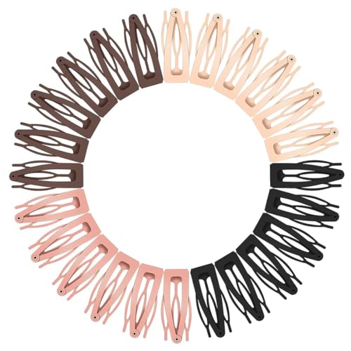 PSOWQ 24 Stück Haarspangen Damen Haarclips Haarspangen Gummierte Haarclips Clip Damen Doppelgriff Haar Clips Doppel Griff Haarspangen Damen Dünnes Haar Für Mädchen Friseursalons Gebrochenes Haar von PSOWQ