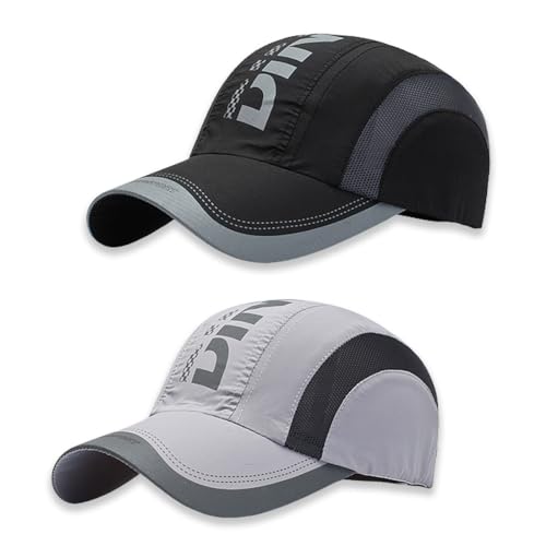 PSOWQ Baseball Cap Herren Damen 2 Stücke,Outdoor Baseballkappe,Unisex Baseballkappe,Verstellbar Mütze,Schirmmütze für Herren und Damen,Verstellbare,Zum Damen,Herren,Draussen,Sport und Reisen von PSOWQ