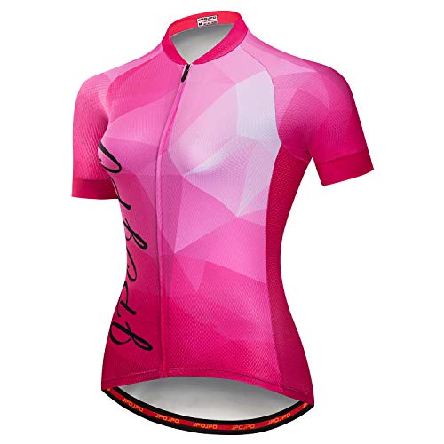 Fahrradtrikot für Damen, kurzärmelig, mit 3 Taschen, reflektierend, Größe S-3XL, Jp2006, XXL von PSPORT