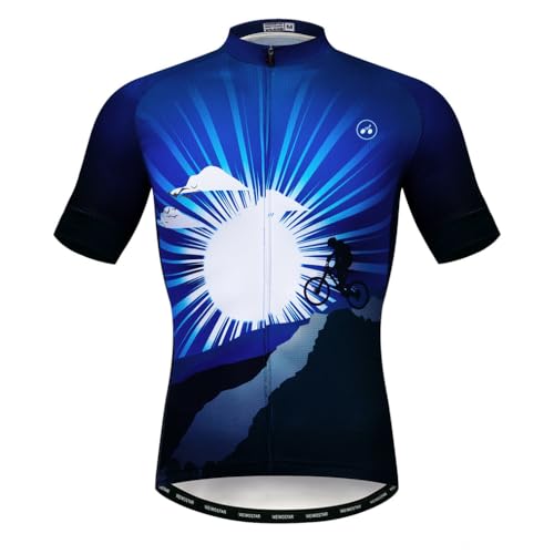 PSPORT Herren-Radtrikot, Mountainbike-Trikot, Oberteile, Sommer-Fahrrad-Shirt, atmungsaktiv, Radsportbekleidung, Cf0063, L von PSPORT