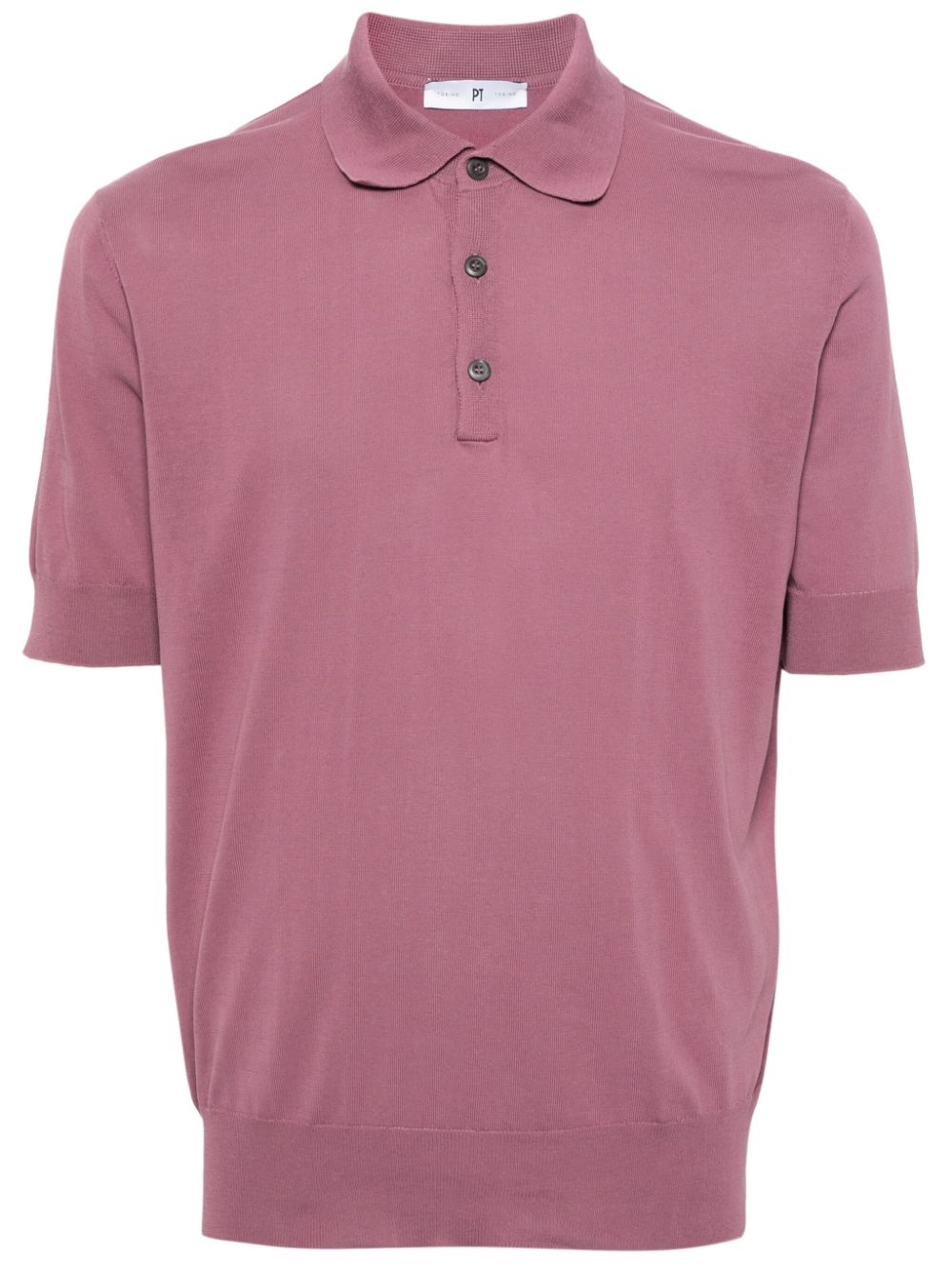 PT Torino Fein gestricktes Poloshirt - Rosa von PT Torino