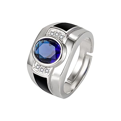 PTLLENDer Ringe 3000 Teile der modernen Männer blaue eingelegte Ring-Ringe Holzherzen Ringe (Multicolor, One Size) von PTLLEND