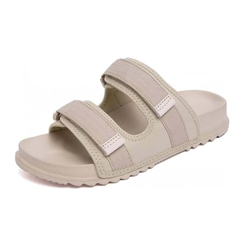 PTLYE Ältere Sandalen Diabetiker Hausschuhe Sommer Outdoor Bequeme Hausschuhe Schuhe mit Klett verschluss Freizeit schuhe Verstellbare Wanderschuhe-B||40 EU von PTLYE