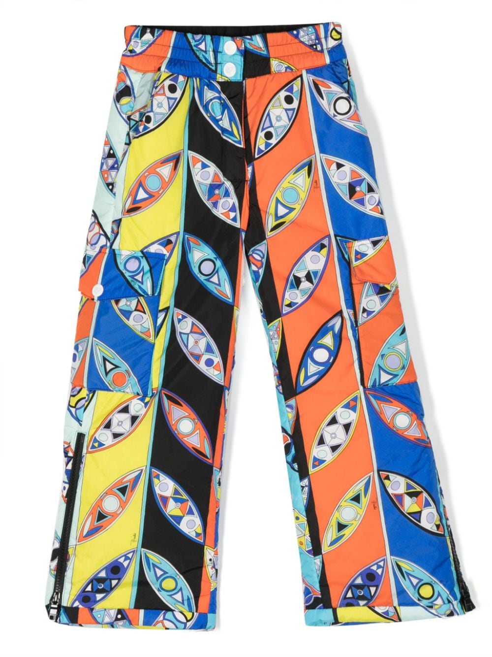 PUCCI Junior Gefütterte Hose mit Girandole-Print - Blau von PUCCI Junior