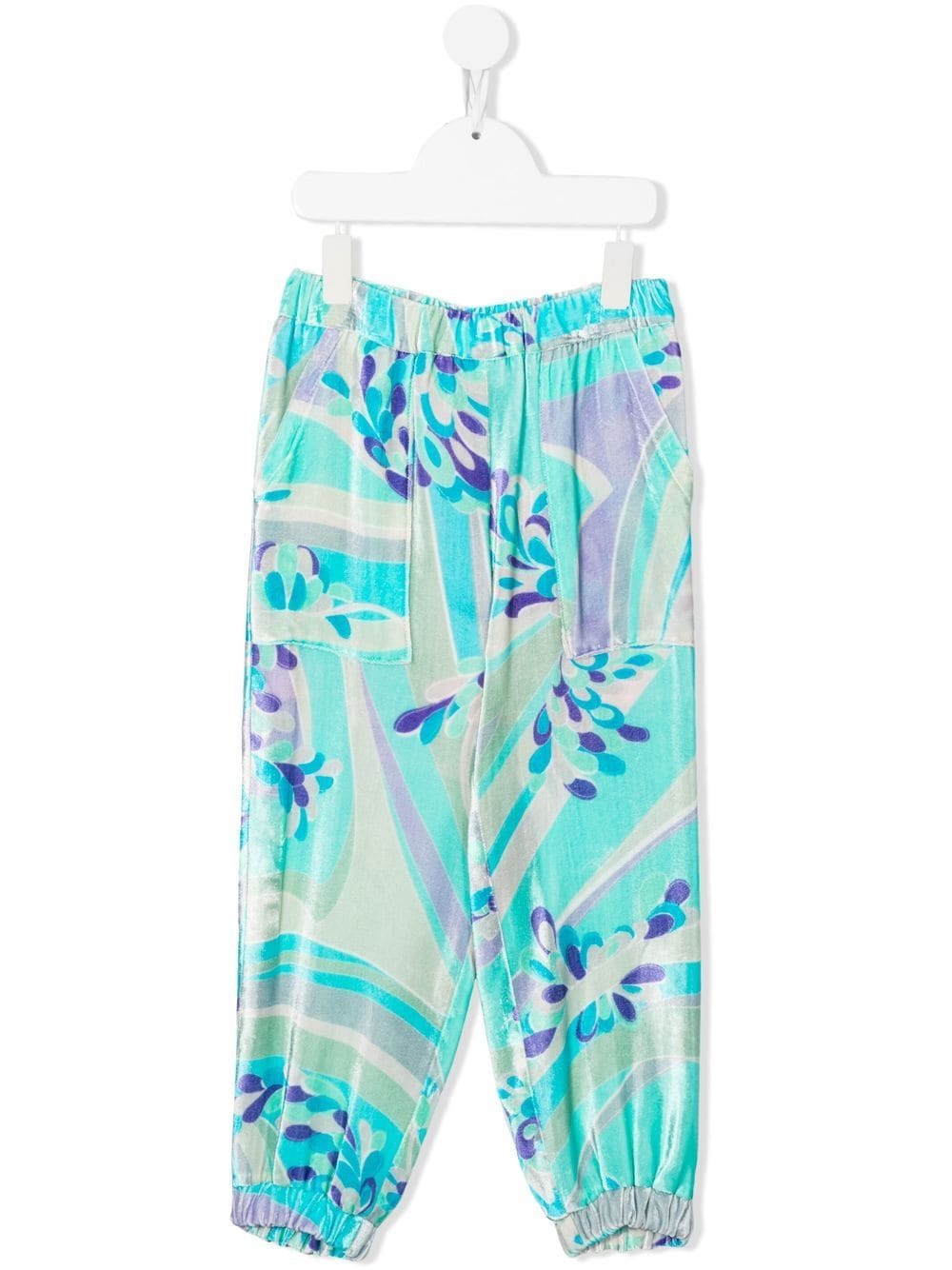 PUCCI Junior Samthose mit abstraktem Print - Blau von PUCCI Junior