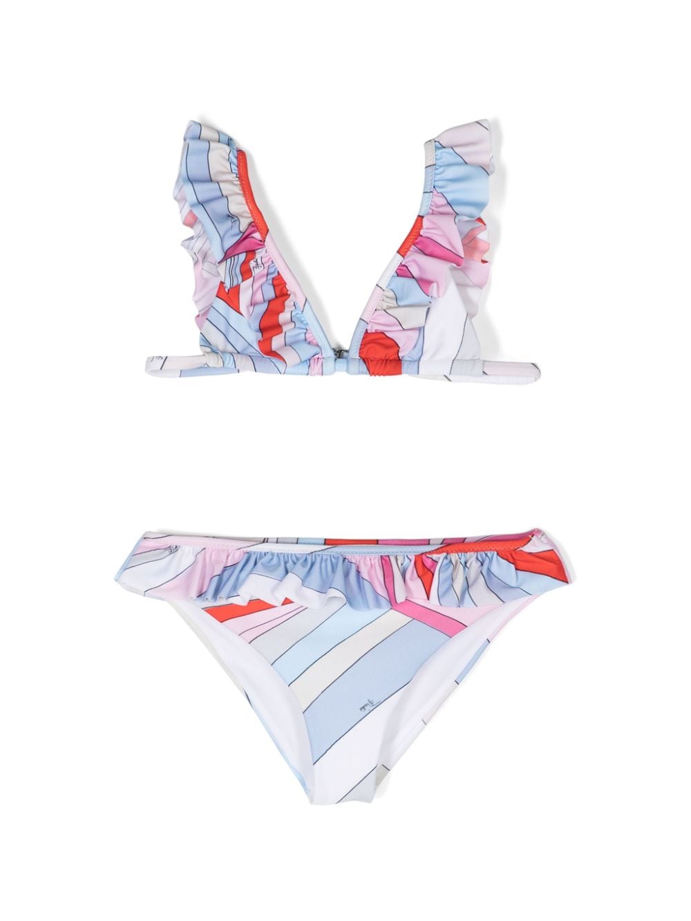 PUCCI Junior Triangel-Bikini mit Iride-Print - Blau von PUCCI Junior