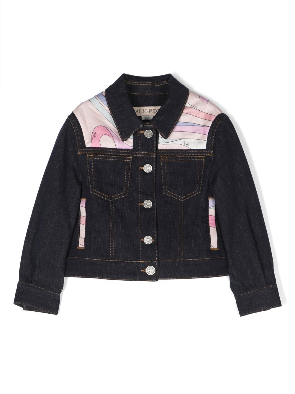 PUCCI Junior Jeansjacke mit grafischem Print - Blau von PUCCI Junior