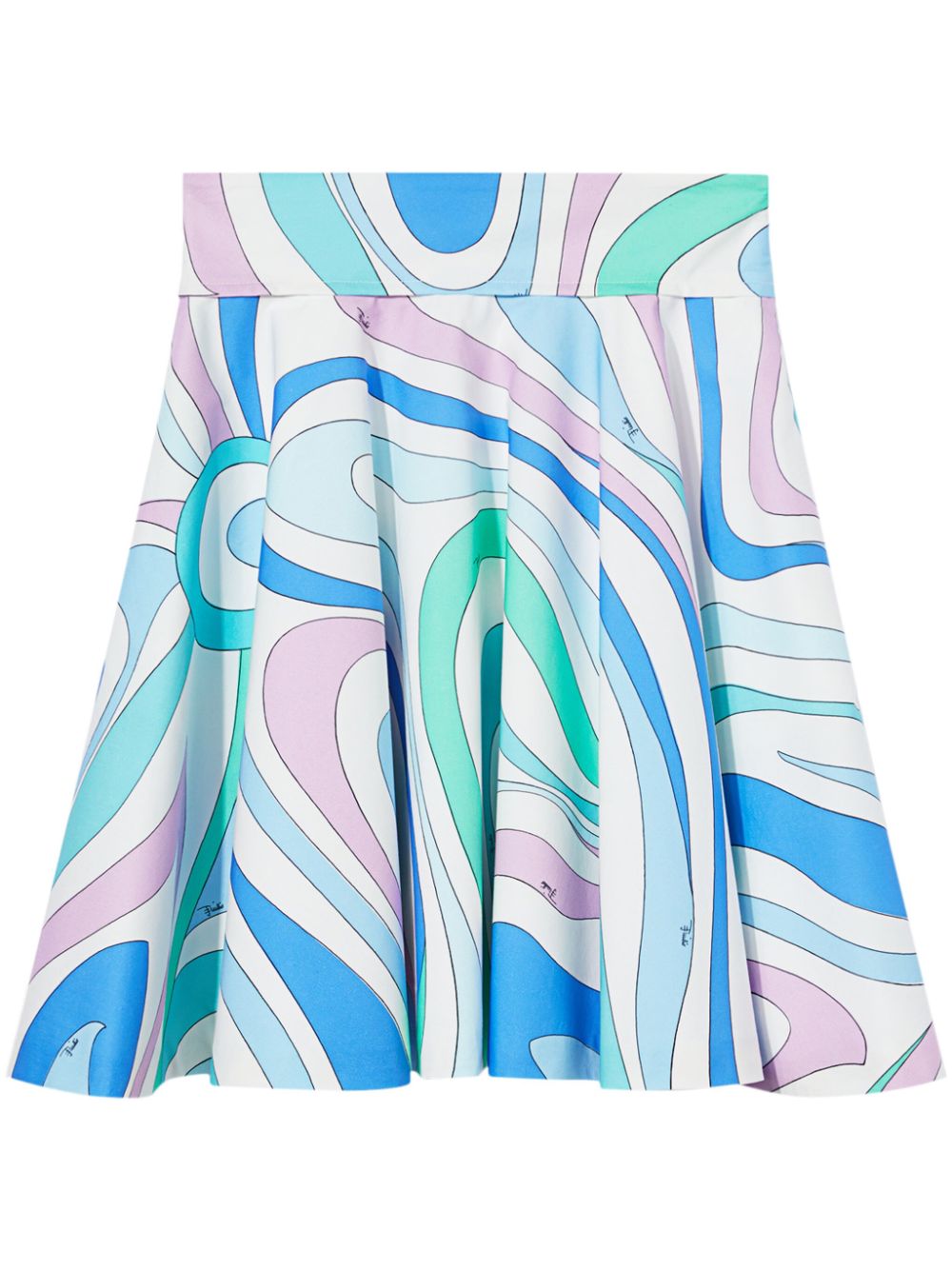 PUCCI A-Linien-Rock mit Marmo-Print - Blau von PUCCI