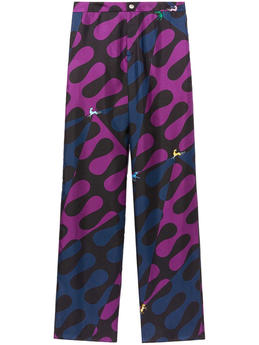 PUCCI Gerade Hose mit Leocorno-Print - Blau von PUCCI