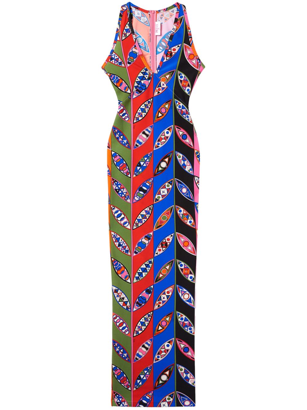 PUCCI Maxikleid mit abstraktem Print - Blau von PUCCI