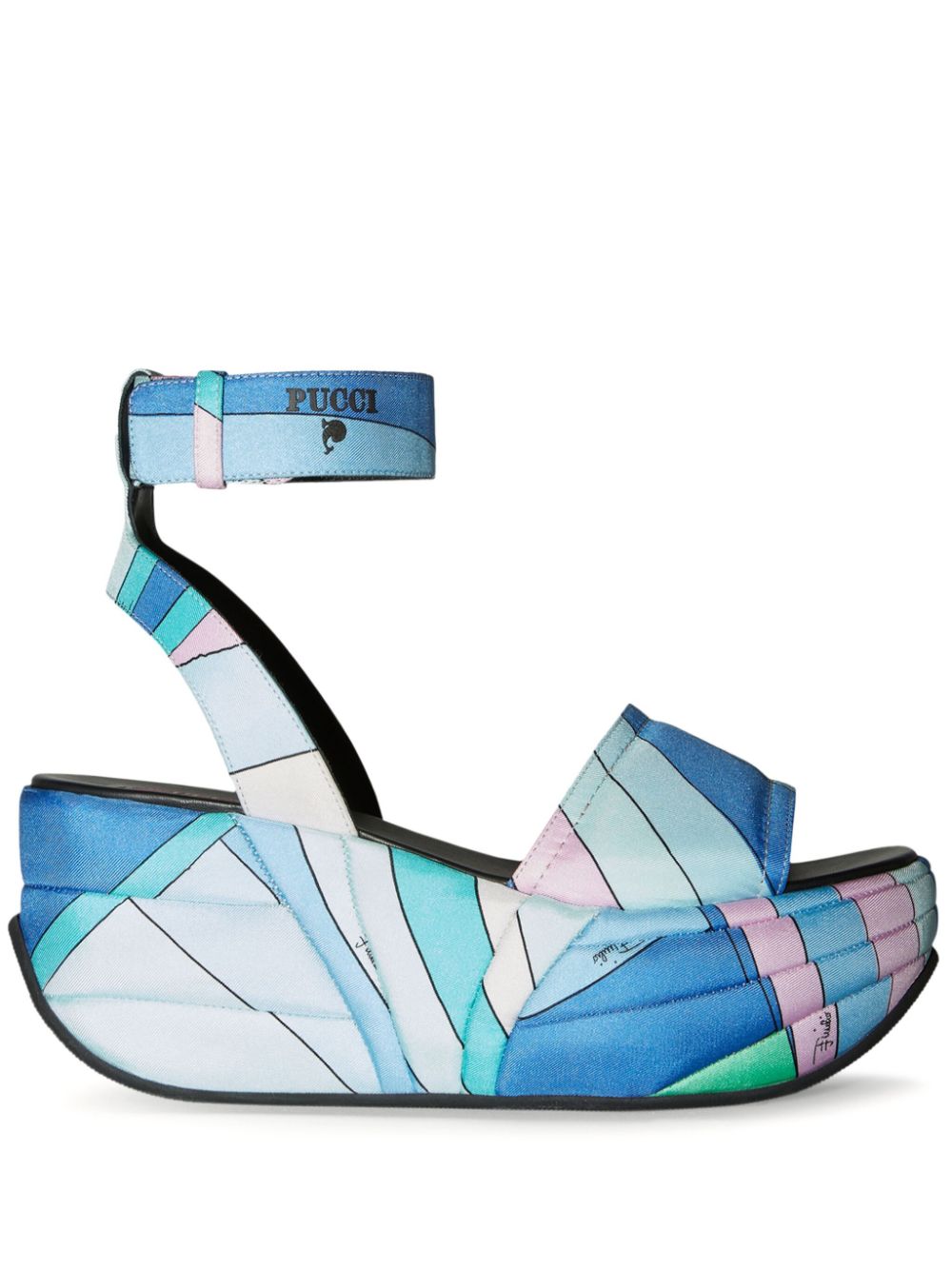 PUCCI Pucciami Sandalen mit Plateausohle 90mm - Blau von PUCCI