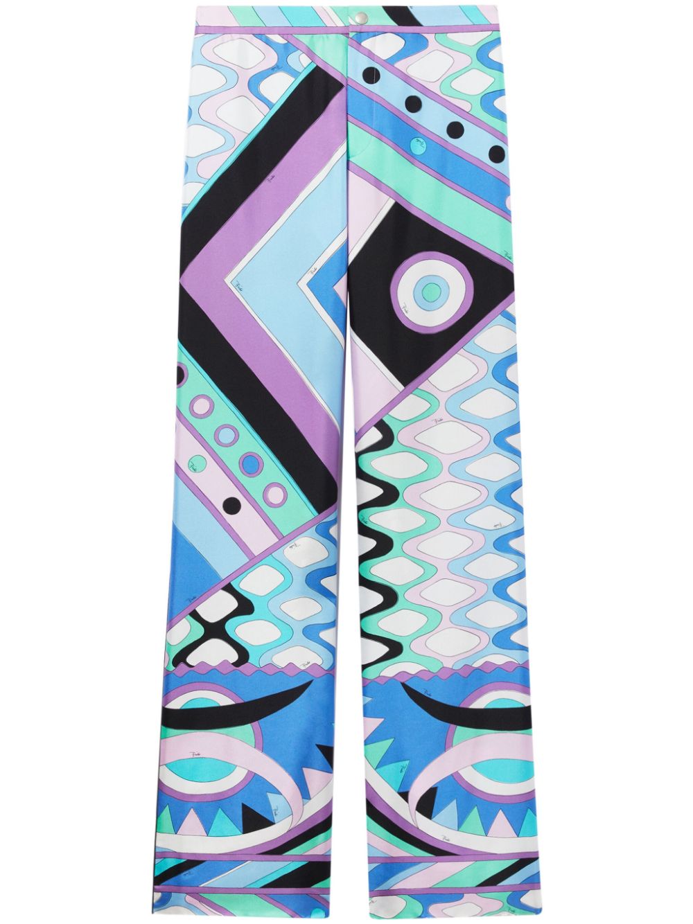 PUCCI Seidenhose mit Vivara-Print - Blau von PUCCI