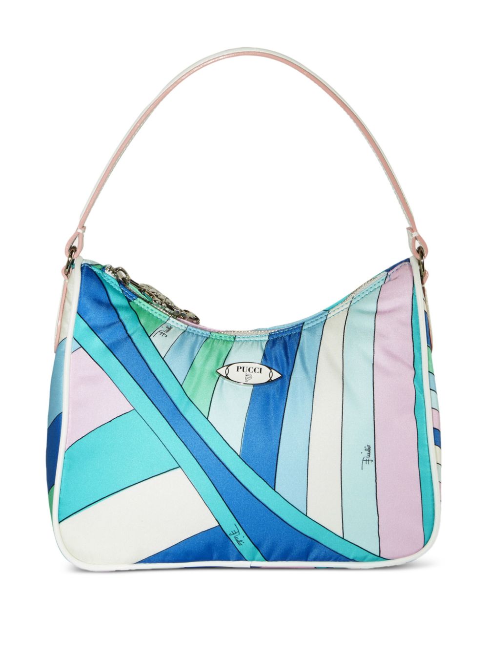 PUCCI Yummy Schultertasche mit Logo-Schild - Blau von PUCCI