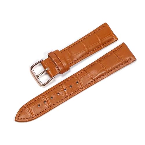 PUCHEN Leder-Uhrenarmbänder, 12mm – 24mm, Uhren-Ersatzarmband mit Stahl-Dornschließe, Herren-Uhrenzubehör, 14mm von PUCHEN