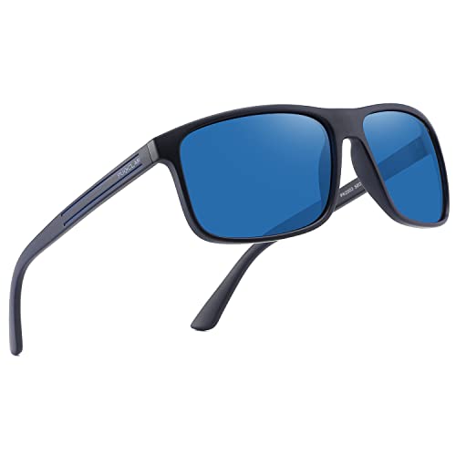 PUKCLAR Polarisierte Sonnenbrille Herren Damen - Rechteckige Vintage Leichtes Material TR90 Rahmen UV400 Sport im Freien Golf Radfahren Angeln Wandern Eyewear Sonnenbrille von PUKCLAR