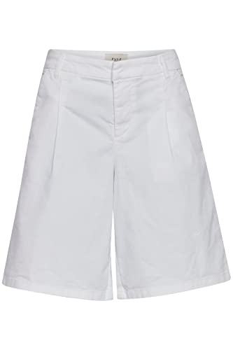 PULZ JEANS PZROSITA City Shorts Damen Chino Shorts Bermuda Kurze Hose mit Gürtelschlaufen Regular-Fit, Größe:40, Farbe:Bright White (110601) von PULZ JEANS