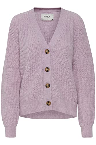 Pulz - PZIRIS Cardigan - Cardigan - 50206778, Größe:XXL, Farbe:Lavender Frost Melange (1535071) von PULZ JEANS