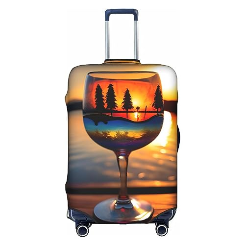 PULaif Loon Nature Schutzhülle für Reisekoffer, passend für 45,7 - 81,3 cm, Kofferhülle, Weinglas Sunset, L PULaif Loon Nature Schutzhülle für Reisekoffer, passend für 45,7 - 81,3 cm, Kofferhülle, Weinglas Sunset, L von PULaif