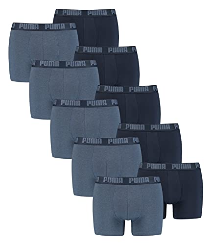 PUMA 10 er Pack Boxer Boxershorts Men Herren Unterhose Pant Unterwäsche, Farbe:037 - Denim, Bekleidungsgröße:M von PUMA