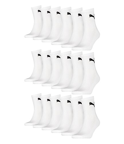 PUMA 18 Paar Socken Short Crew Sportsocken Tennis Socken Gr. 35-49 Unisex, Farbe:300 - white, Socken & Strümpfe:47-49 PUMA 18 Paar Socken Short Crew Sportsocken Tennis Socken Gr. 35-49 Unisex, Farbe:300 - white, Socken & Strümpfe:47-49 von PUMA