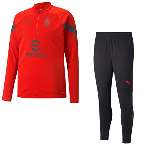 PUMA AC Mailand Trainingsanzug für Herren Trainingsjacke und Trainingshose | AC Mailand Fanartikel | Fußball Fanartikel, Größe:M, Farbe:Rot von PUMA