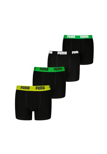 PUMA Boxershorts Jungen für Kinder Unterhose weicher Bio-Baumwollstretch 4er-Pack, Farbe:Green/Black, Bekleidung:128 PUMA Boxershorts Jungen für Kinder Unterhose weicher Bio-Baumwollstretch 4er-Pack, Farbe:Green/Black, Bekleidung:128 von PUMA