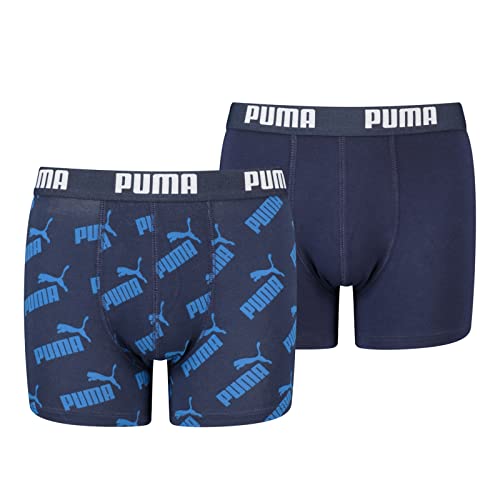 PUMA Kinder Boxer Unterwäsche, Blau, 134-140 (2er Pack) von PUMA