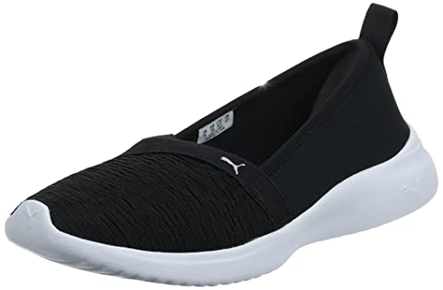 PUMA Damen Adelina Sneaker, Schwarz/Silber 1.0, 41 EU von PUMA