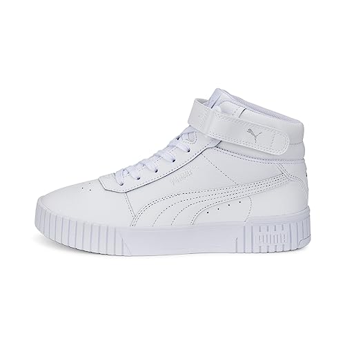 PUMA Damen Carina 2.0 Mid Turnschuhe, Puma White Puma White Puma Silver, 37 EU von PUMA