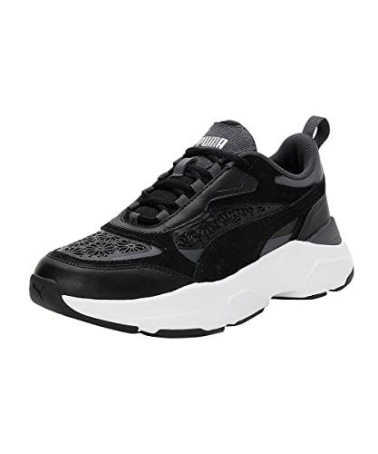 PUMA Women's Fashion Shoes CASSIA LASER CUT Trainers & Sneakers, PUMA BLACK-PUMA BLACK-STRONG GRAY, 37.5 von PUMA