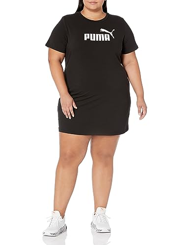 PUMA Damen Essentials Slim Fit T-Shirt Dress (Available in Plus Size) Kleid, Black, Klein von PUMA