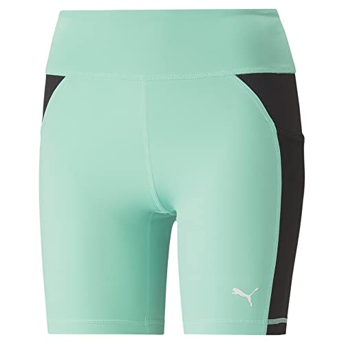 PUMA Damen Fit 5" Tight Trainingsshorts SElectric Peppermint Black Green von PUMA