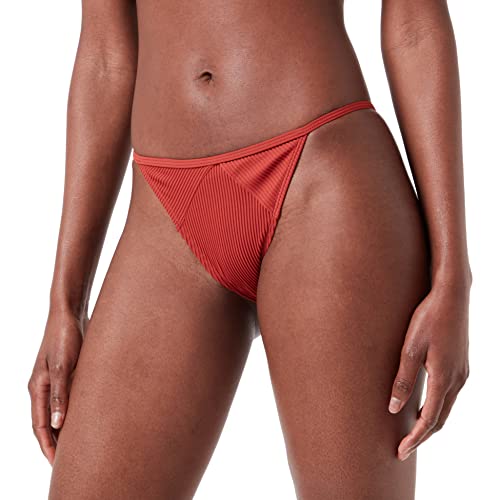 PUMA Damen Geribbelde tanga Bikini Unterteile, Brown Combo, S EU von PUMA