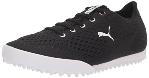 PUMA Damen Monolite Fusion Slipper Golfschuh, schwarz/weiß, 40 EU von PUMA