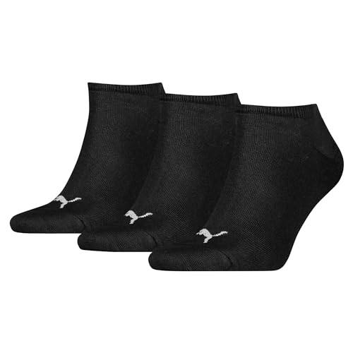 PUMA Damen Puma Unisex Plain 3p Sneakersocken, Schwarz, 43-46 EU von PUMA