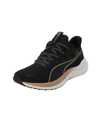 PUMA Damen Reflect Lite Molten Metal WNS Straßen-Laufschuh, Team Gold Schwarz, 38 EU von PUMA