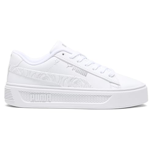 PUMA Damen Smash Platform V3 Sneaker, Imprints White Silver, 39 EU von PUMA