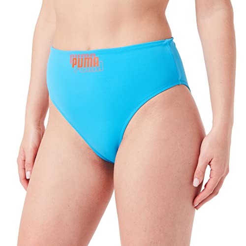 PUMA Damen Swimwear High Waist Brief Schwimm Slips, Blue Combo, L EU von PUMA