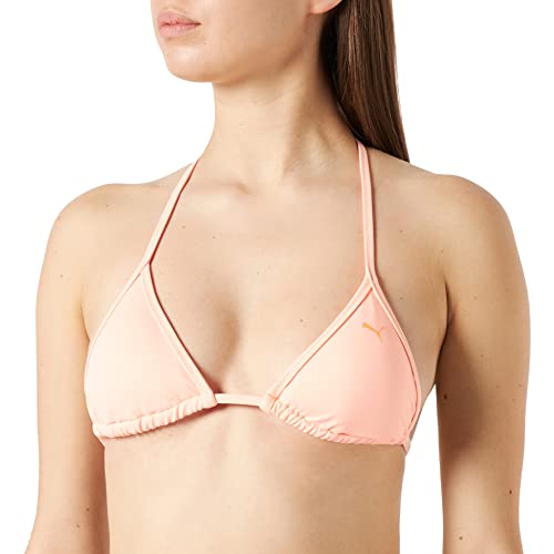 PUMA Damen Triangle Top Bikini, Peach, XS EU von PUMA