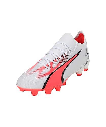 PUMA Damen Ultra Match Fg/Ag WN's Fussballschuh, White Black Fire Orchid, 40.5 EU von PUMA