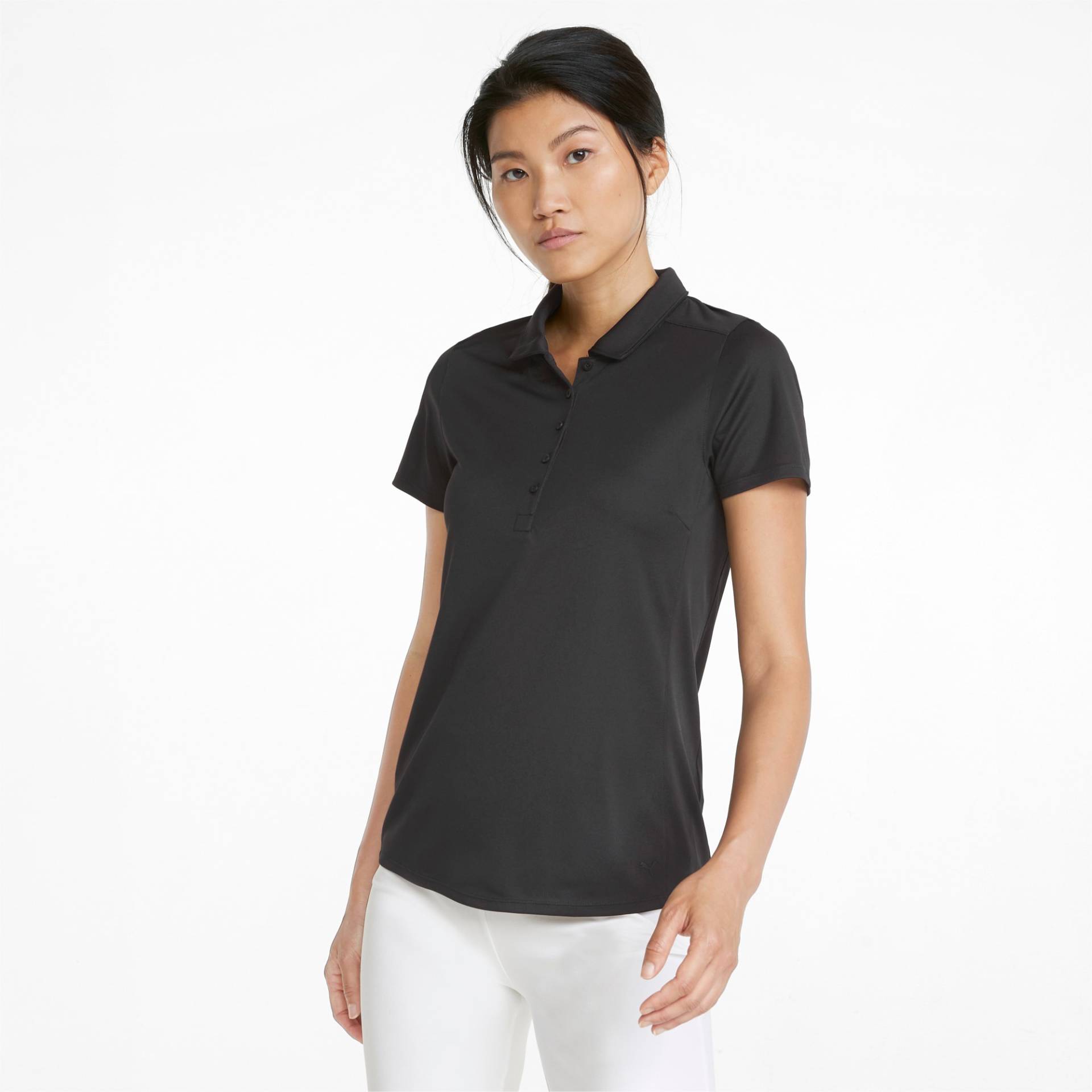 PUMA Gamer Damen Golf Poloshirt, Schwarz, Größe: XL, Kleidung von PUMA