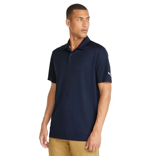 Puma Golf Herren Gamer Polo Hemd mit Button-Down-Kragen, Marineblauer Blazer, 5X-Groß von PUMA