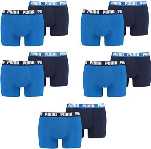 PUMA Herren Basic Boxer Boxershort Unterhose 10er Pack, Herbst/Winter 17/18,mt (New Trueblue/Trueblue, M) von PUMA