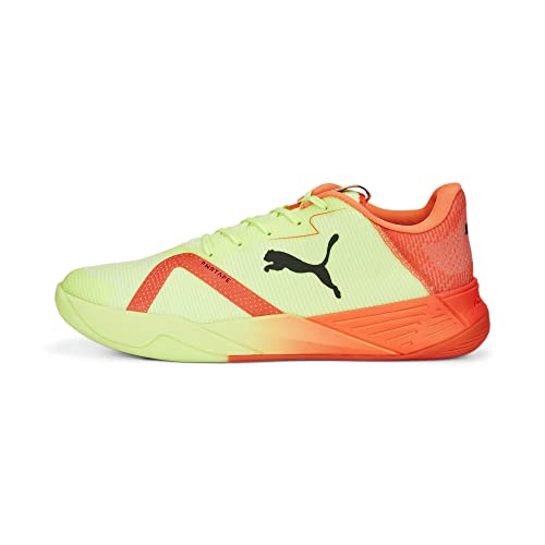 PUMA Herren Beschleunigt Turbo Nitro II Hallenturnschuh, Fast Yellow Red Blast Black, 42.5 EU von PUMA