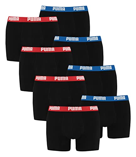 PUMA Herren Boxershorts Unterhosen 100004386 8er Pack, Wäschegröße:S, Artikel:-001 red/Blue von PUMA