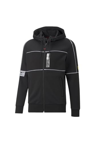 PUMA Herren Ferrari Race Hooded Sweat Jacket Jacke, schwarz, L von PUMA