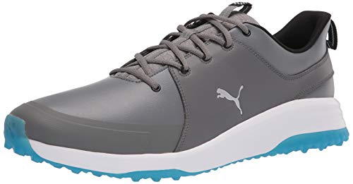 PUMA Herren Grip Fusion Pro 3.0 Golfschuh, Quiet Shade Silver-Ibiza Blue, 43 EU von PUMA